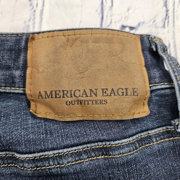 American Eagle MENS SIZE 26X28 Extreme Flex 4 Slim Fit Jeans Distressed - Picture 10 of 14